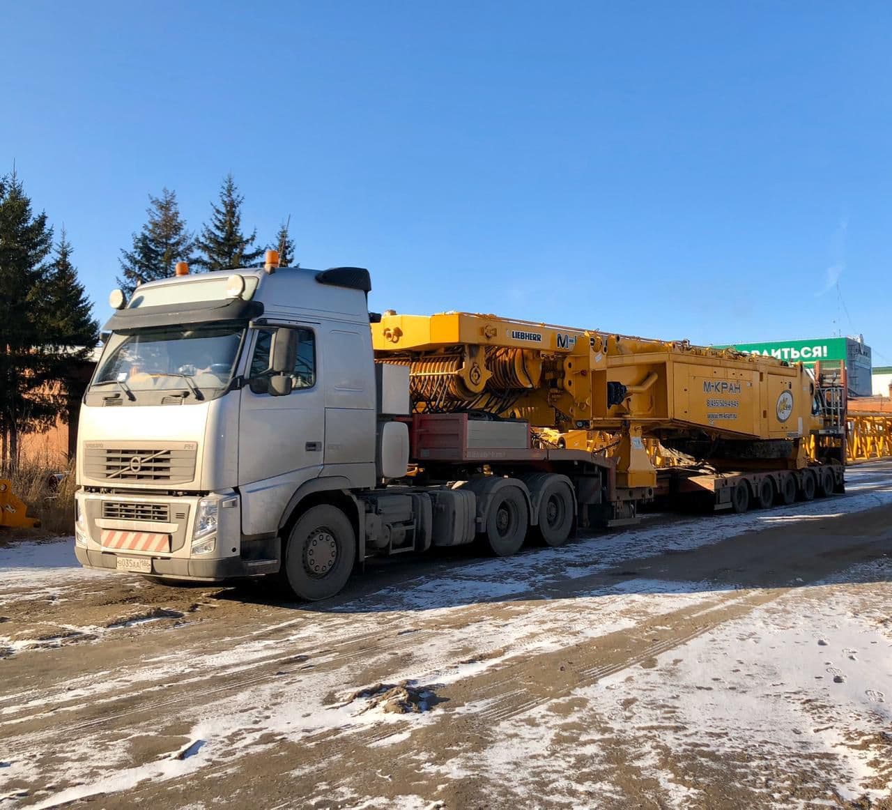 Перевозка гусеничного крана Liebherr